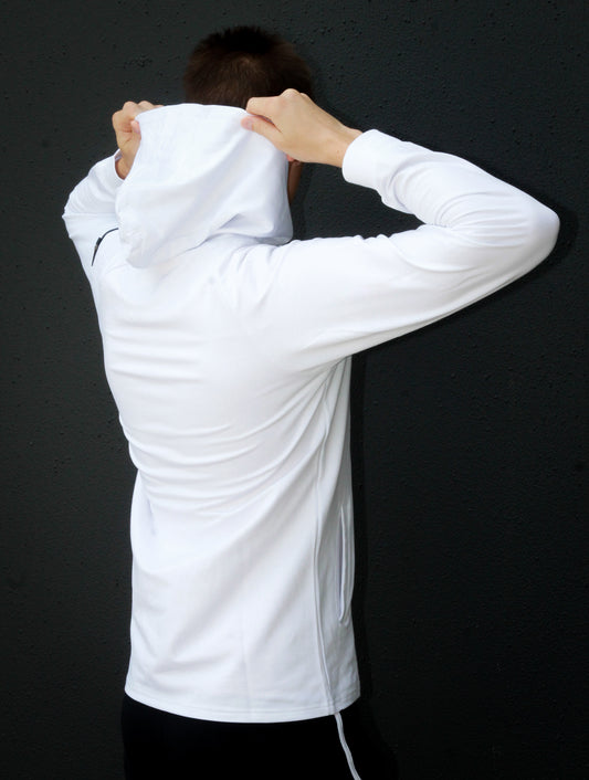 Black Hawk White Hoodie